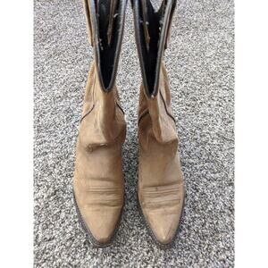 Vintage Capezio Boots Womens Size 7 Tan Suede Western Cowboy Cowgirl Rodeo 70s